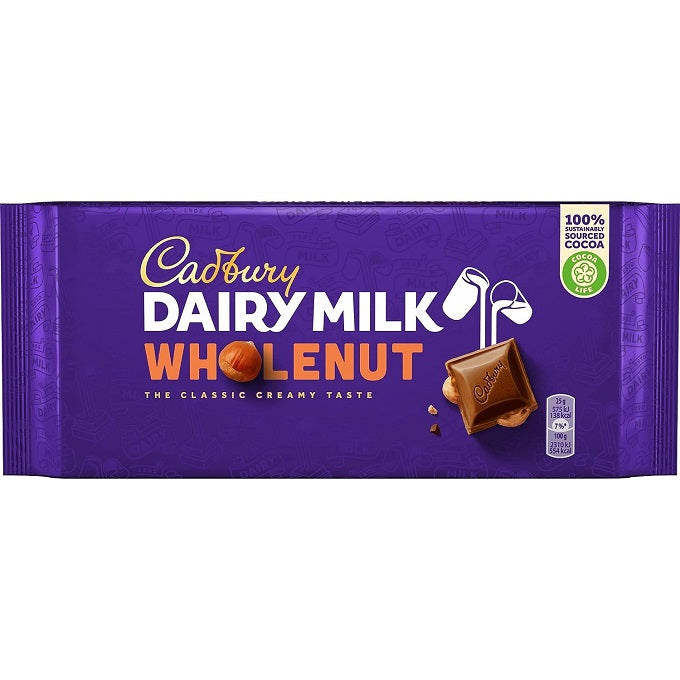 Cadbury Dairy Milk Chocolate With Wholenut 120g (UK)