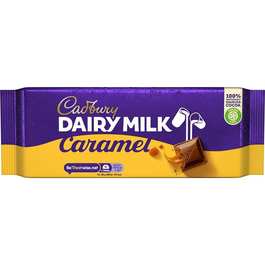 Cadbury Dairy Milk Chocolate with Caramel, 180g (UK Product)