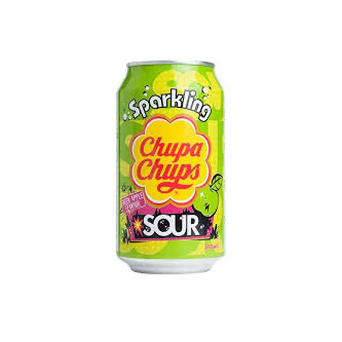 Chupa Chups Sour Green Apple Sparkling Drink, 345ml