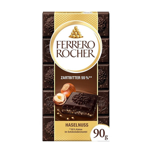 Ferrero Rocher Hazelnut 55% Dark Chocolate 90gm