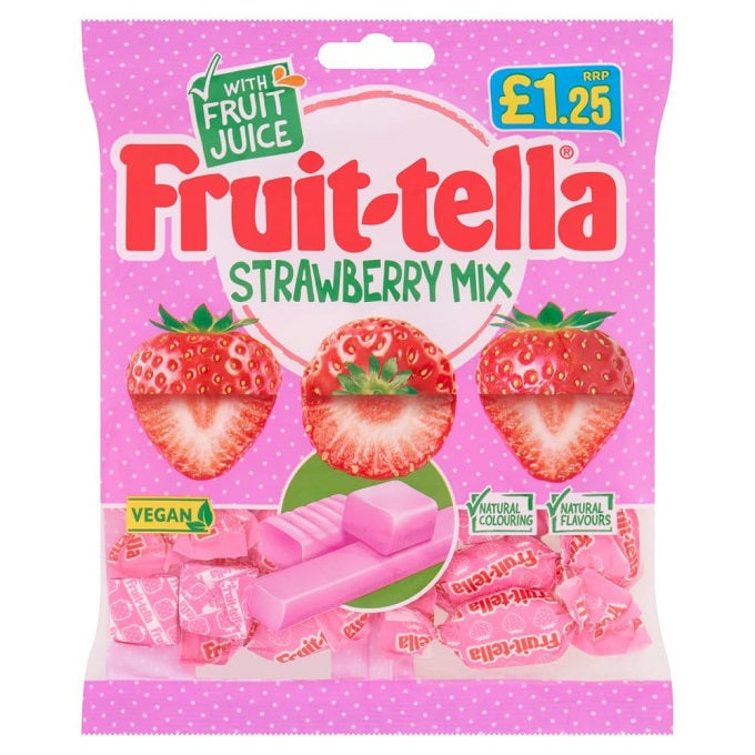 Fruit-tella Strawberry Mix Vegan Candy 135g