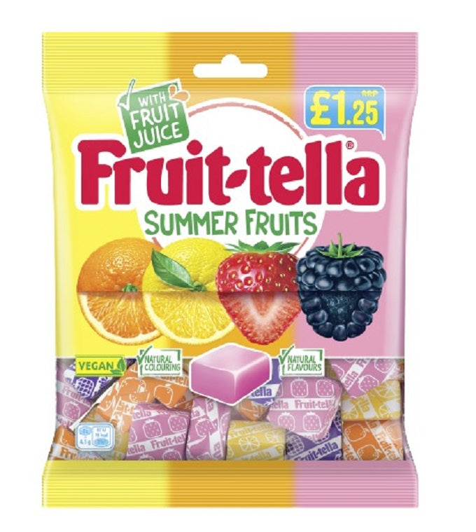 Fruit-tella Summer Fruits Vegan Chewy Candy 135gm