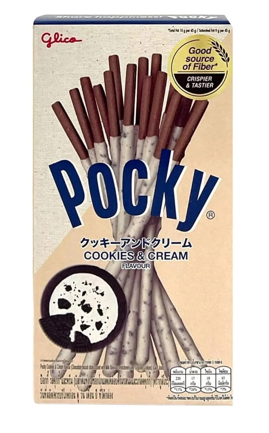 Glico Pocky Cookies and Cream Covered Biscuit Sticks 40gm