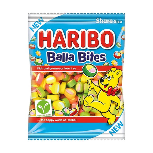 Haribo Balla Bites Fruit Flavour Gummy Candy, 140g