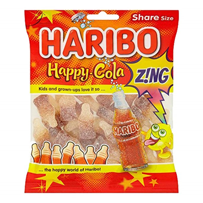 Haribo Happy Cola Gummy Candy Bag 154gm