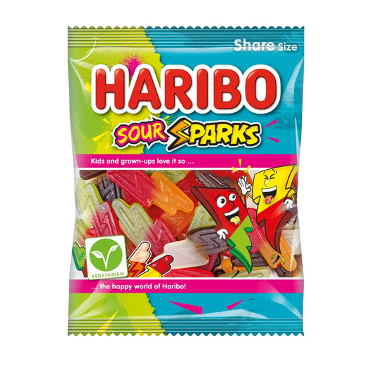 Haribo Sour Sparks Gummy Candy Bag 154gm