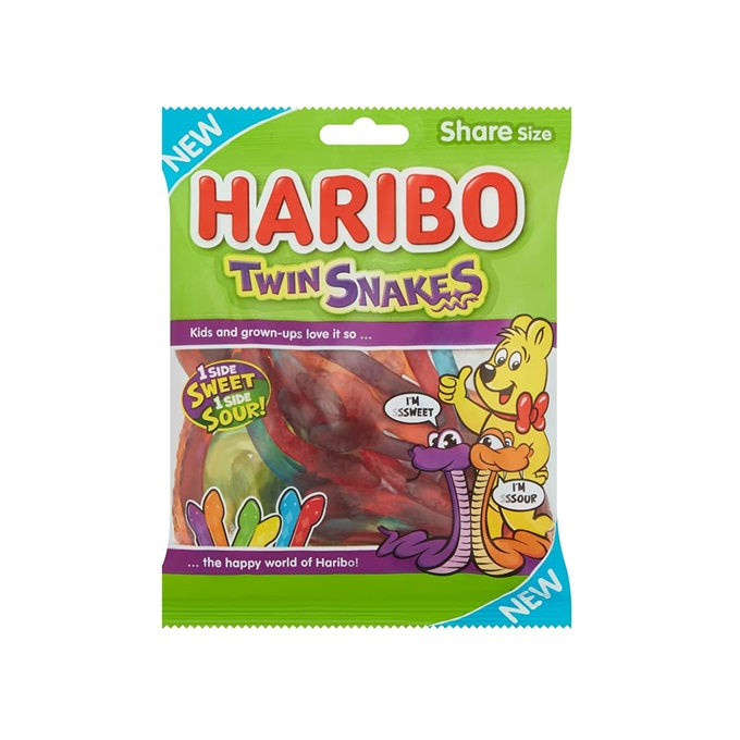 Haribo Twin Snakes Gummy Candy Bag 154gm