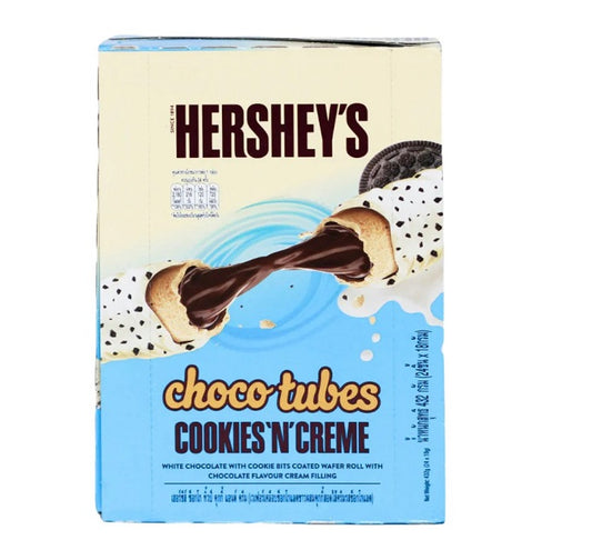 Hershey's Choco Tubes Cookies & Cream Pack of 24