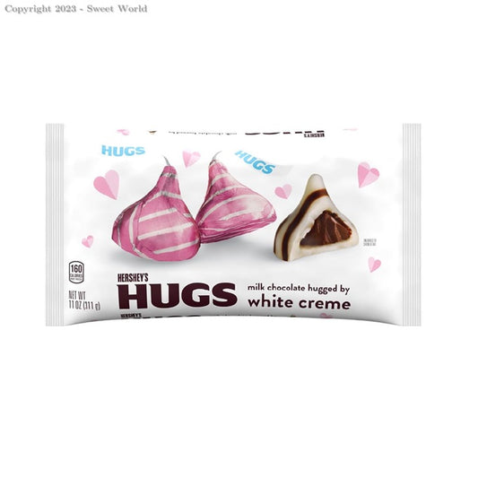 Hershey's Hugs Milk Chocolate Hugged by White Cream, 311g