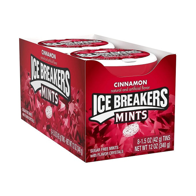 Ice Breakers Cinnamon Sugarfree Mints, 42g (8 Pack)