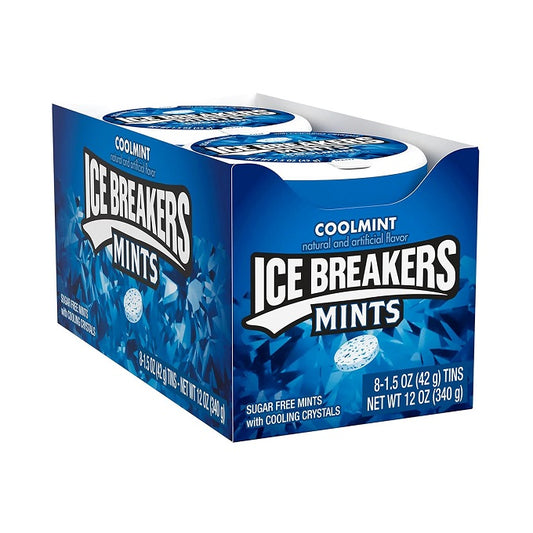 Ice Breakers Coolmint Sugarfree Mints, 42g (8 Pack)