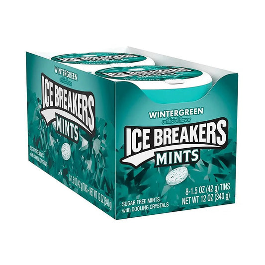 Ice Breakers Wintergreen Sugar Free Mints, 42g (8 Pack)