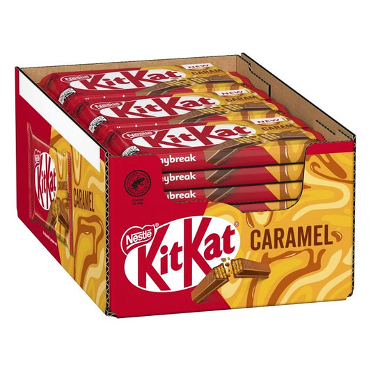 KitKat 4 Finger Caramel Milk Chocolate Bar 41.5g (Pack of 24)