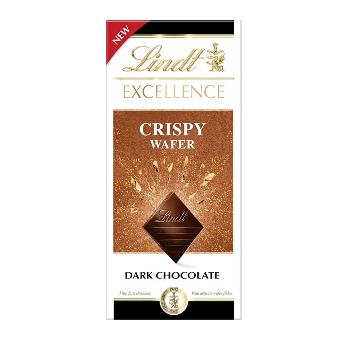 Lindt Excellence Crispy Wafer Dark Chocolate 100gm