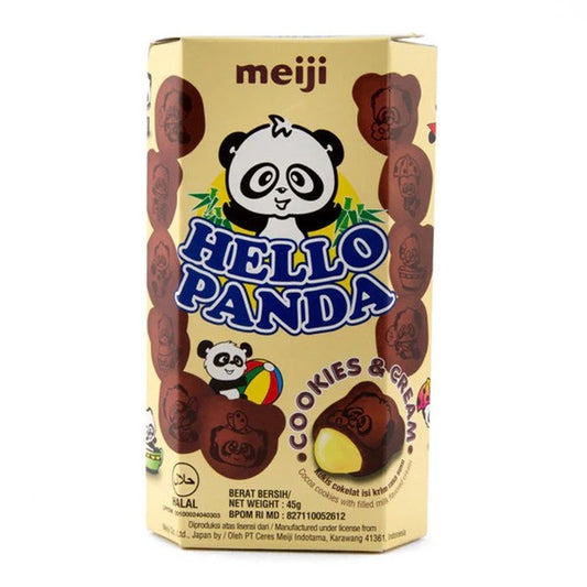 Meiji Hello Panda Biscuits Cookies & Cream Flavoured Filling 54gm