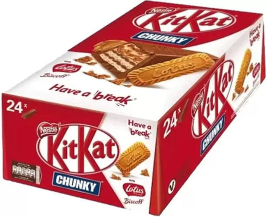 Nestle Kitkat Chunky With Lotus Biscoff Pack of 24