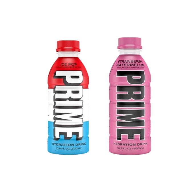 Prime Hydration Drink Combo Strawberry Watermelon & Ice Pop