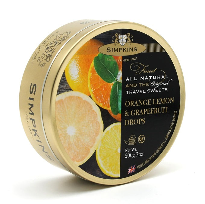 Simpkins Orange Lemon & Grapefruit Drops 200gms