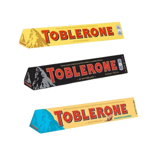 Toblerone Chocolate Bars Combo Pack  (Milk, Dark, Crunchy Almond )Pack of 3