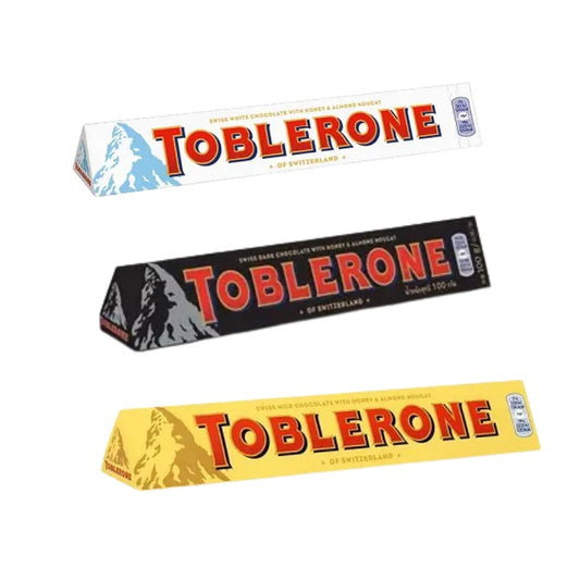 Toblerone Chocolate Bars Combo Pack  (Milk, Dark, White )Pack of 3