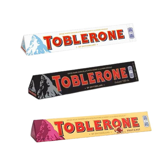 Toblerone Chocolate Combo Pack  (Fruit N Nut, Dark, White )Pack of 3