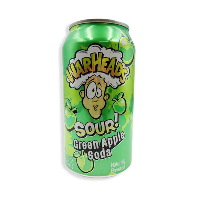 Warheads Sour Green Apple Soda 355ml