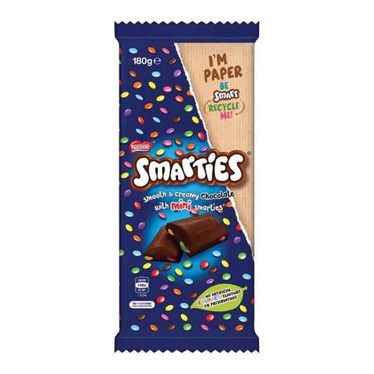 Nestle Smarties Smooth & Creamy Chocolate Bar, 180gm