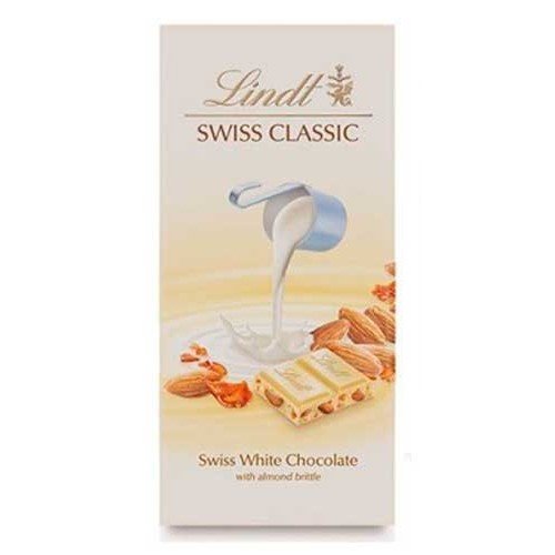 Lindt Swiss Classic White With Almond 100G