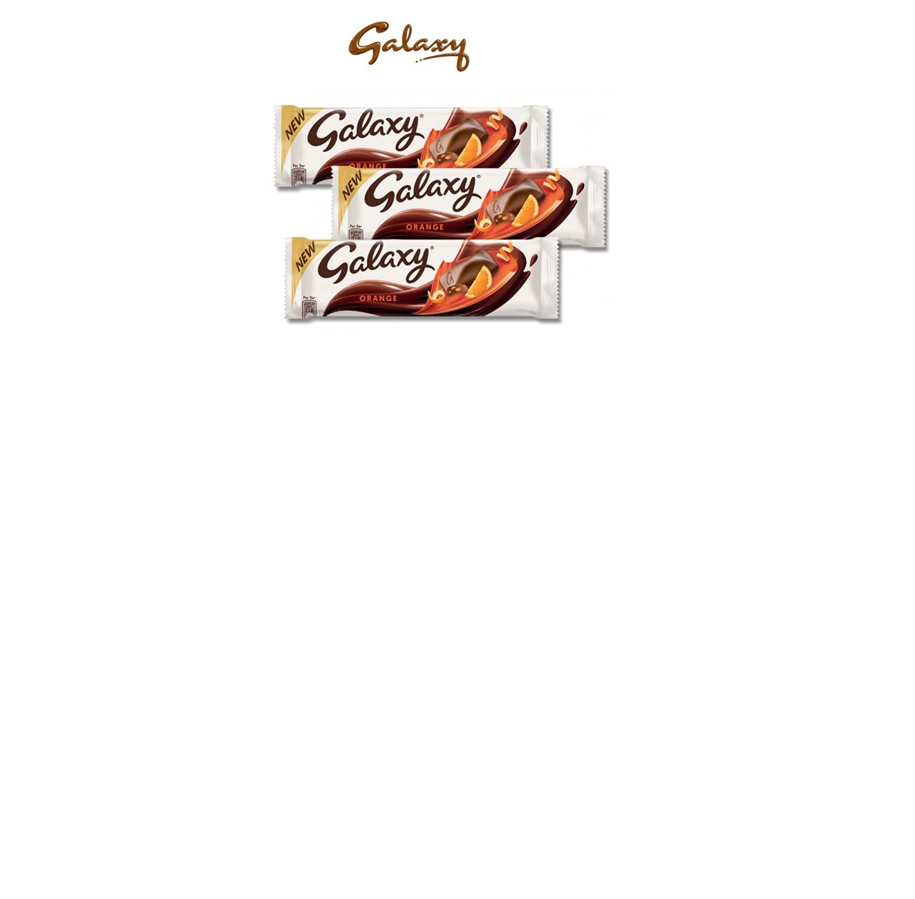 Galaxy Chocolate Smooth & Creamy Milk Chocolate With Crunchy Orange 36gXPack Of 3