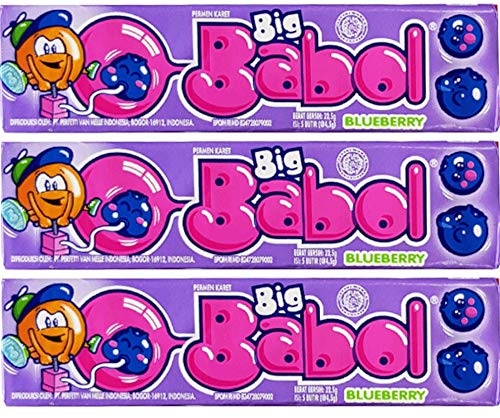 Big Babol Blueberry Gum (Pack of 3) 22.5g