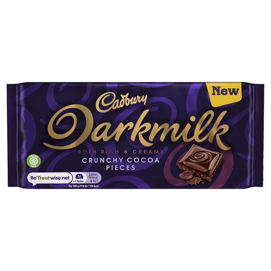 Cadbury Darkmilk Crunchy Cocoa Bar 85g