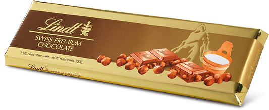 Lindt Swiss Milk Chocolate with Whole Hazelnuts 300g