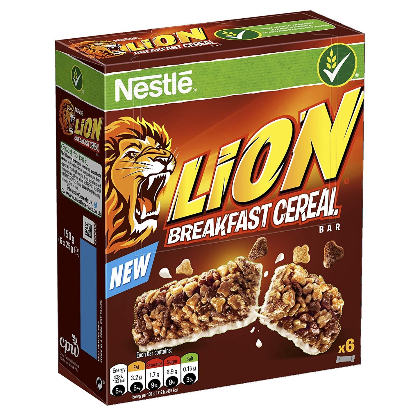 Lion Nestle Breakfast Cereal Bar (25g) Pack of 6