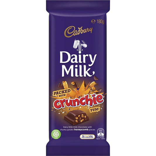 Cadbury Dairy Milk Crunchie Chocolate Bar 180gm