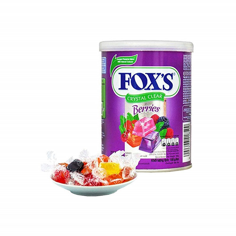 Fox's Crystal Clear Mix Berries Candy Tin 180g Imported