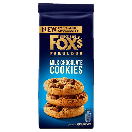 Fox's Fabulous Milk Chocolate Cookies 180gm