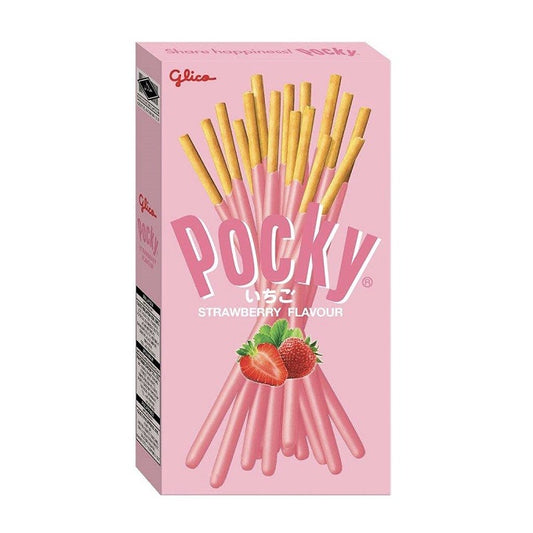 Glico Pocky Strawberry Flavour Sticks 47gm