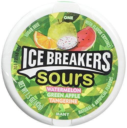 Ice Breaker Sour Watermelon + Green Apple + Tangerine Mint 42g