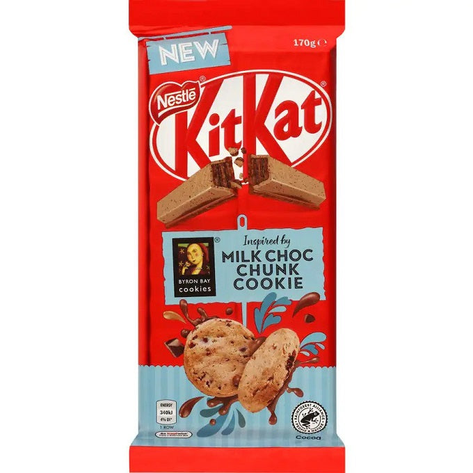 KitKat Milk Choc Chunk Cookie Chocolate Block 170g