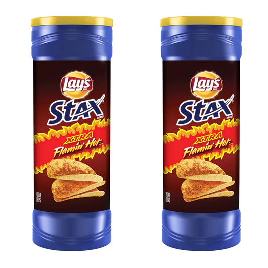 Lay's STAX Xtra Flaming Hot 156g, Pack of 2