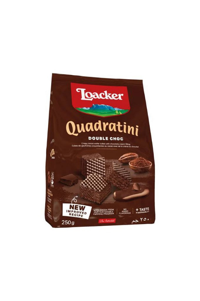 Loacker Quadratini Double Choc Wafer Cookies 250g