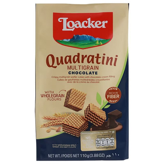 Loacker Quadratini Multigrain Chocolate 110gm