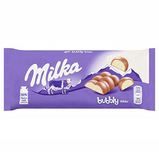 Milka Bubbly White Chocolate 100g Imported