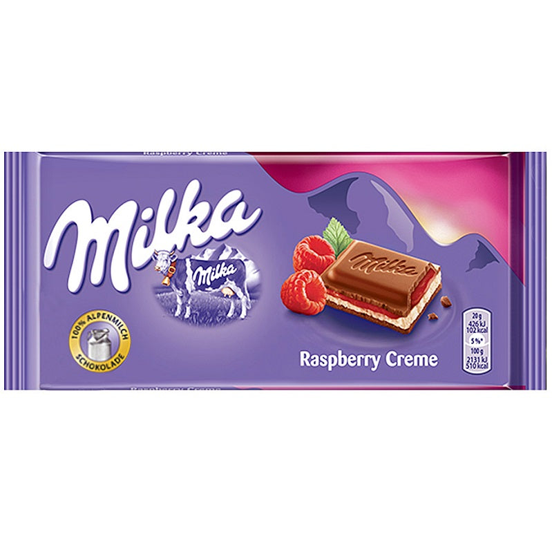 Milk Raspberry Creme 100g Imported