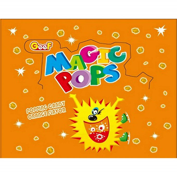 Magic Pops Popping Candy Orange Flavor (Pack of 40)