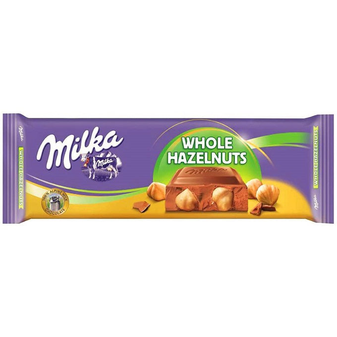 Milka Whole Hazelnut Chocolate Bar 270g