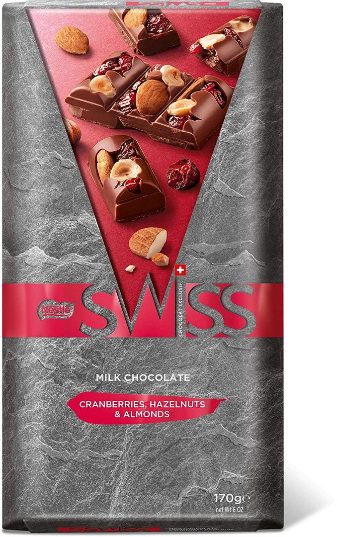 Nestle Swiss Milk Hazelnut Almond Chocolate Bar 170g – glamshow