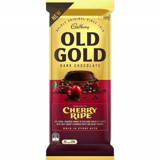 Cadbury Old Gold Dark Chocolate Cherry Ripe 180g