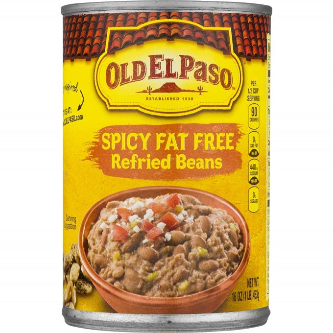 Old El Paso Spicy Fat Free Refried Beans, 453g