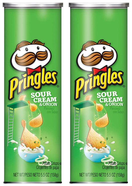 Pringles Sour Cream & Onion Chips Pack of 2